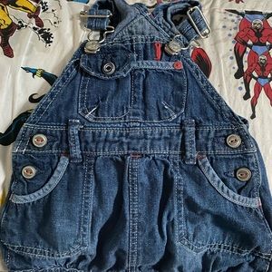 EUC classic baby gap jean overall skirt! 3-6 mo